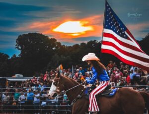 RRR Branded Cowgirl Flag Barrer